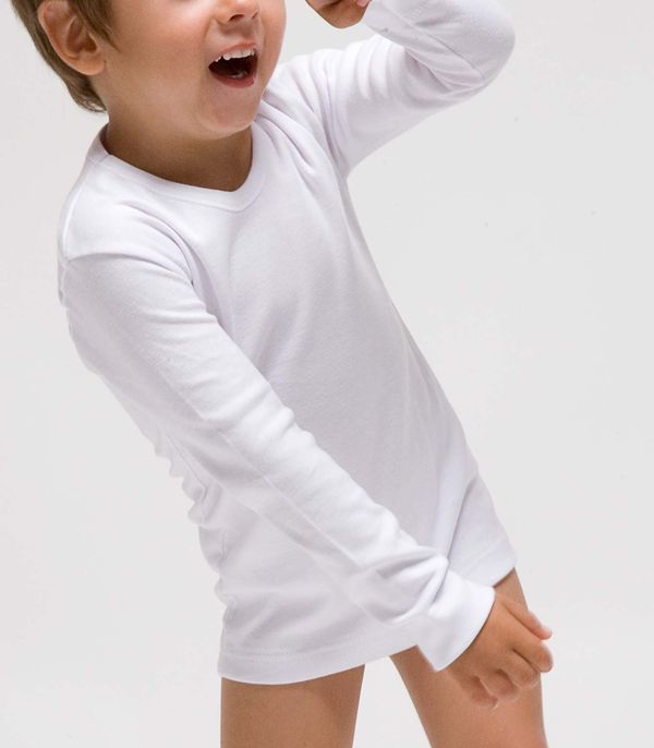 CAMISETA INTERIOR MANGA LARGA FINA SIN FELPAR INFANTIL NIÑO NIÑA UNISEX RAPIFE 419 ALGODON PEINADO