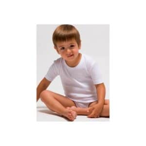 CAMISETA ROPA INTERIOR NIÑO MANGA CORTA ALGODON PEINADO RAPIFE 400 CALIDAD BUENO PARA PIEL ATOPICA