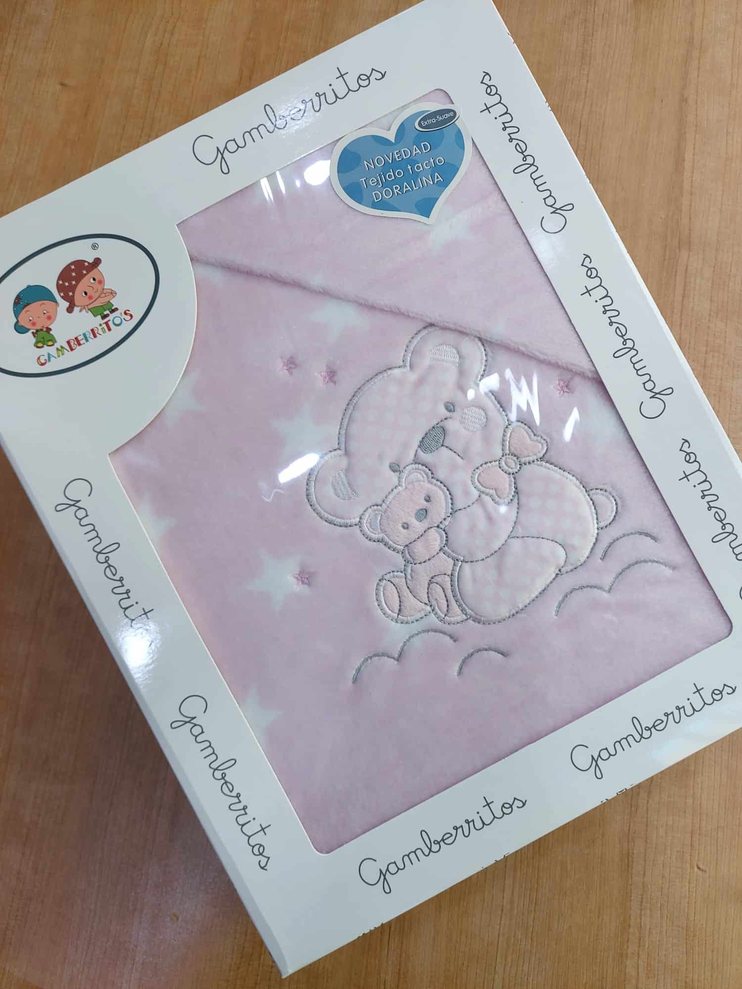 Juego de Sabanas CUNA Triptico 3 Tres piezas Calentitoas Bebe niñoa Doralina ( = coralina ) Gamberritos 10534 ROSA