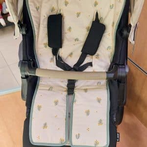 Colchoneta multifuncion JANE 2024 para Silla paseo Capazo Hamaca y Trona Reversible Universal 80275 color U78 Botanic