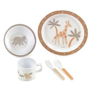 Set Vajilla Bebe Melamina 5 piezas JANE animales u56